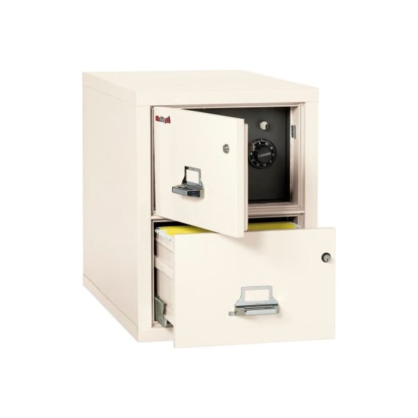 Fire King Fireking Fireproof 2 Drawer Vertical Safe-In-File Legal 20-13/16"Wx31-9/16"Dx27-3/4"H Ivory White 2-2131-CIWSF - main